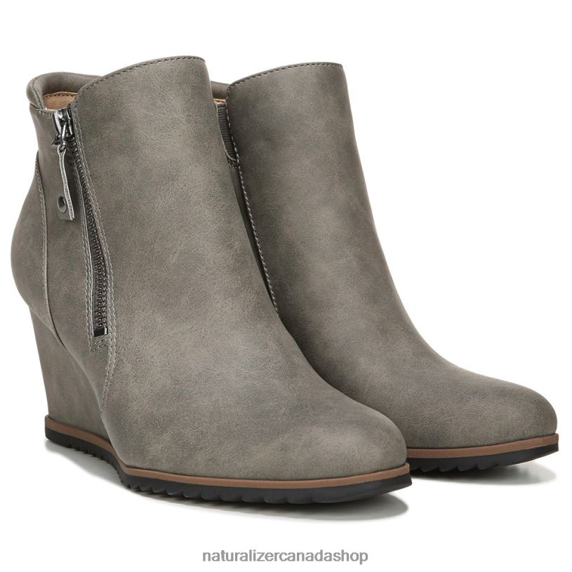 Boots | CA Naturalizer Women Soul Haley Wedge Bootie Grey Synthetic 8LFNB282