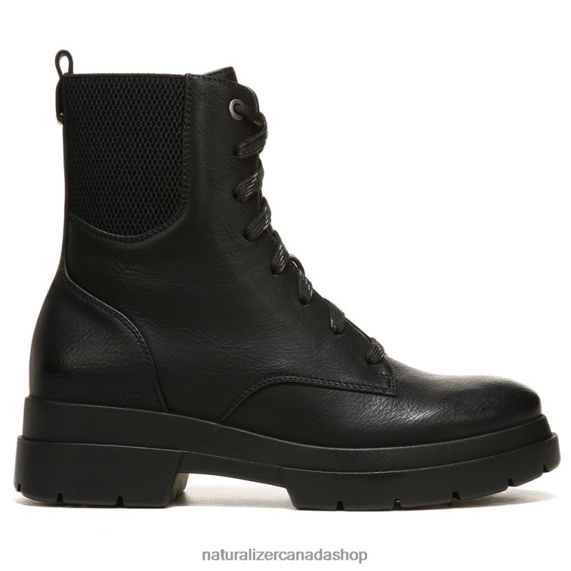 Boots | CA Naturalizer Women Soul Ozzy Combat Boot Black Smooth Synthetic 8LFNB693