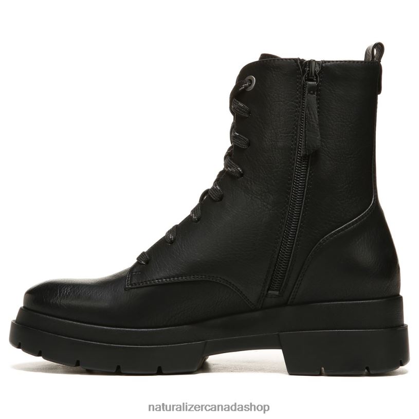 Boots | CA Naturalizer Women Soul Ozzy Combat Boot Black Smooth Synthetic 8LFNB693