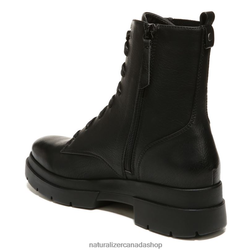 Boots | CA Naturalizer Women Soul Ozzy Combat Boot Black Smooth Synthetic 8LFNB693