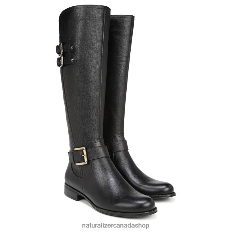 Boots | CA Naturalizer Women Jessie Wide Calf Knee High Boot Black Leather 8LFNB271