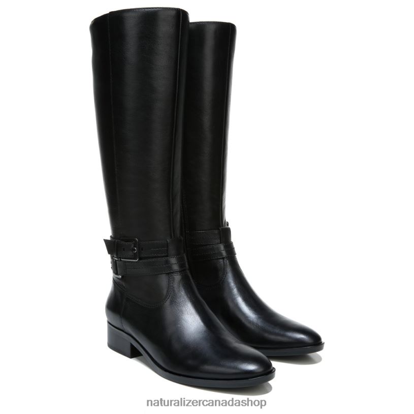 Boots | CA Naturalizer Women Reid Wide Calf Knee High Boot Black Leather 8LFNB596