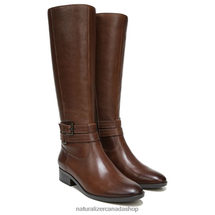 Boots | CA Naturalizer Women Reid Wide Calf Knee High Boot Cinnamon Leather 8LFNB597