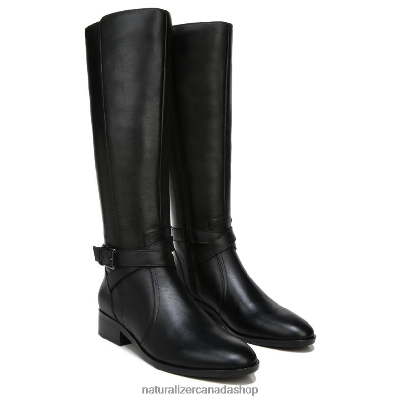 Boots | CA Naturalizer Women Rena Wide Calf Riding Boot Black Leather 8LFNB253