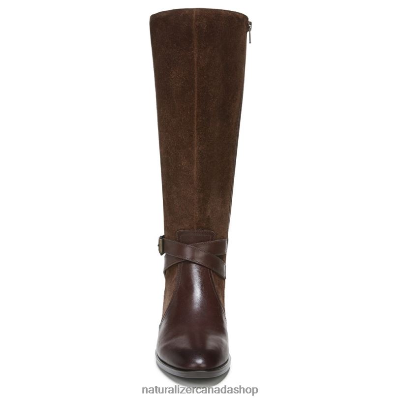 Boots | CA Naturalizer Women Rena Wide Calf Riding Boot Chocolate Bar Leather 8LFNB255