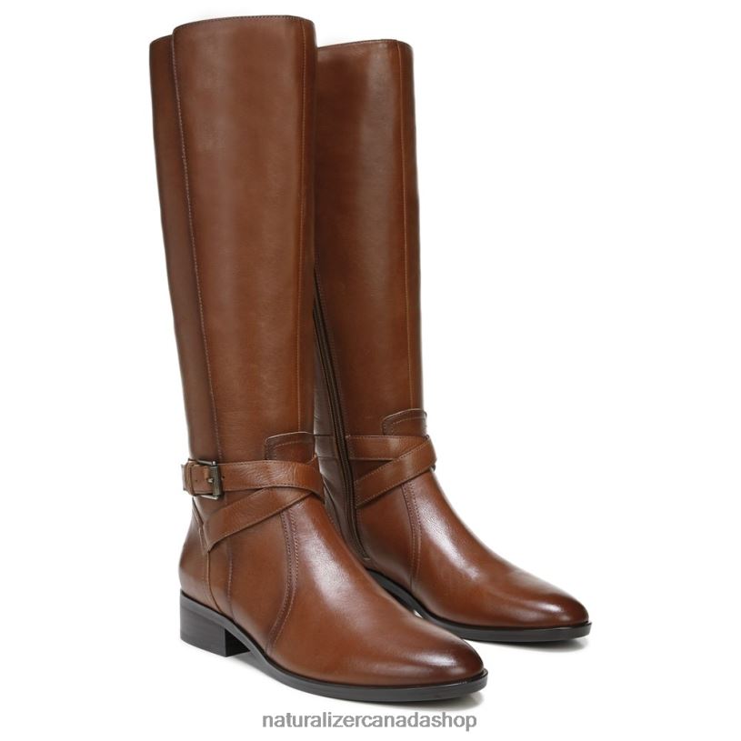 Boots | CA Naturalizer Women Rena Wide Calf Riding Boot Ciderspice Leather 8LFNB254