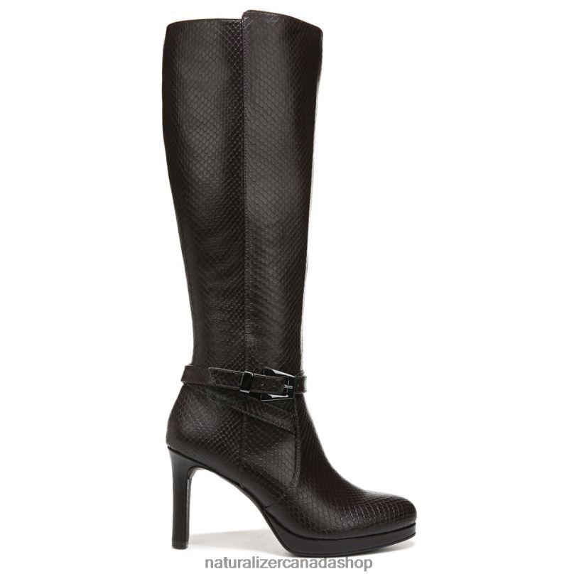 Boots | CA Naturalizer Women Taelynn Knee High Boot Forest Brown Snake Leather 8LFNB649