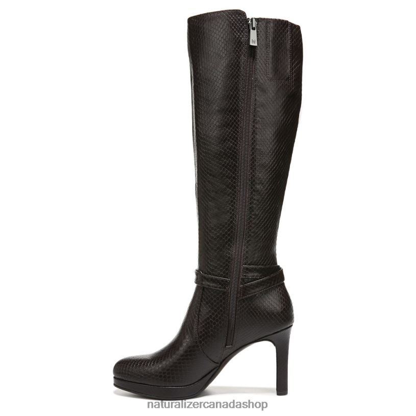 Boots | CA Naturalizer Women Taelynn Knee High Boot Forest Brown Snake Leather 8LFNB649