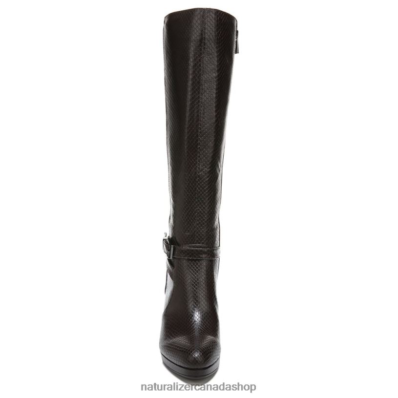 Boots | CA Naturalizer Women Taelynn Knee High Boot Forest Brown Snake Leather 8LFNB649