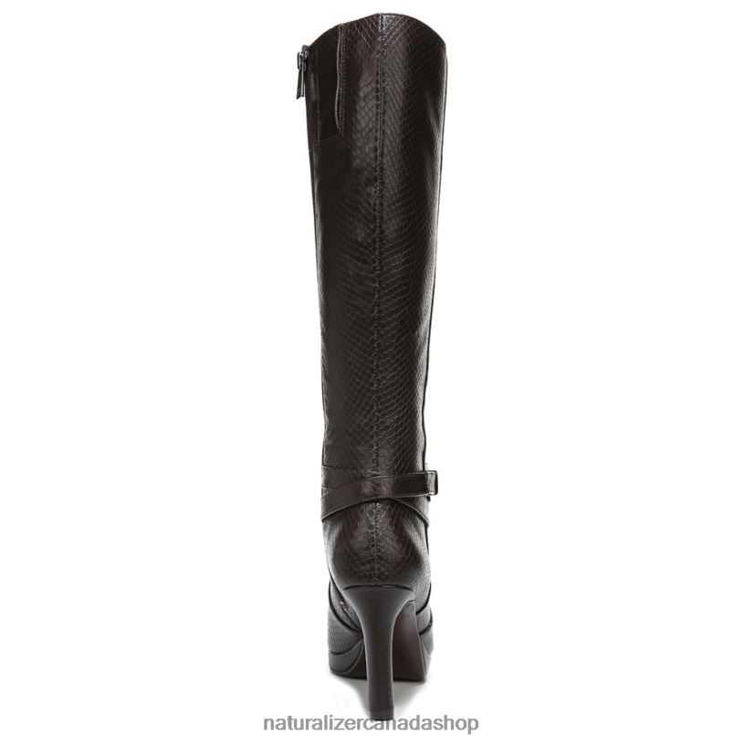Boots | CA Naturalizer Women Taelynn Knee High Boot Forest Brown Snake Leather 8LFNB649