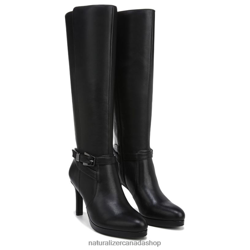 Boots | CA Naturalizer Women Taelynn Wide Calf Knee High Boot Black Leather 8LFNB642