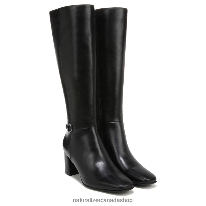 Boots | CA Naturalizer Women Waylon Wide Calf Knee High Boot Black Textured Synthetic 8LFNB600
