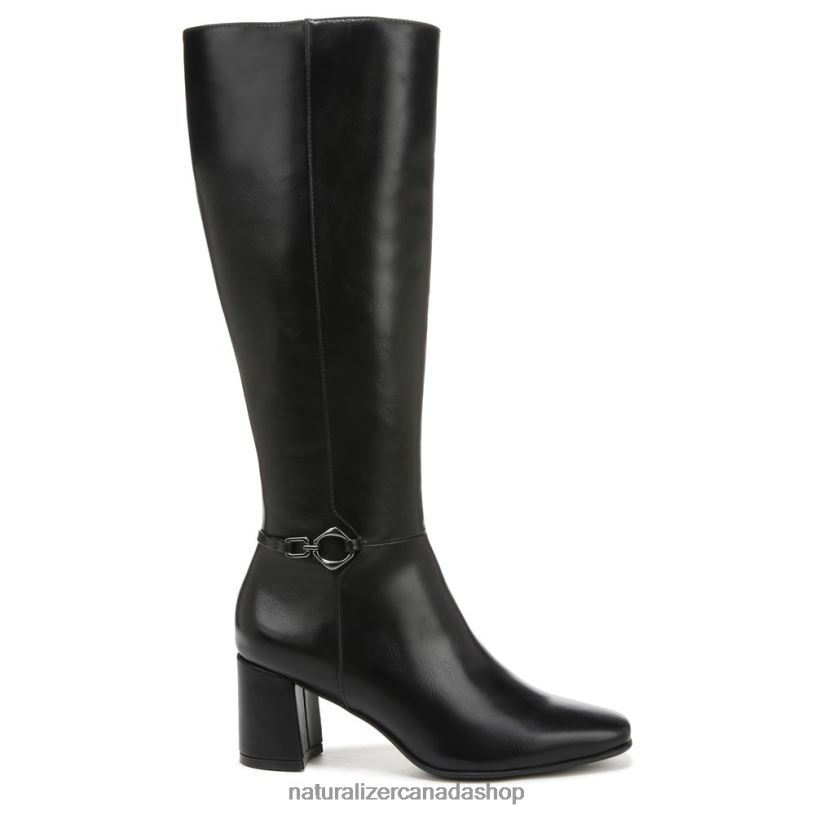 Boots | CA Naturalizer Women Waylon Wide Calf Knee High Boot Black Textured Synthetic 8LFNB600