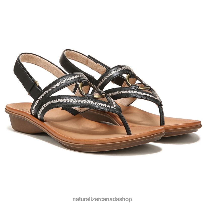 Sandals | CA Naturalizer Women Soul Sunny Sandal Black Smooth Synthetic 8LFNB555