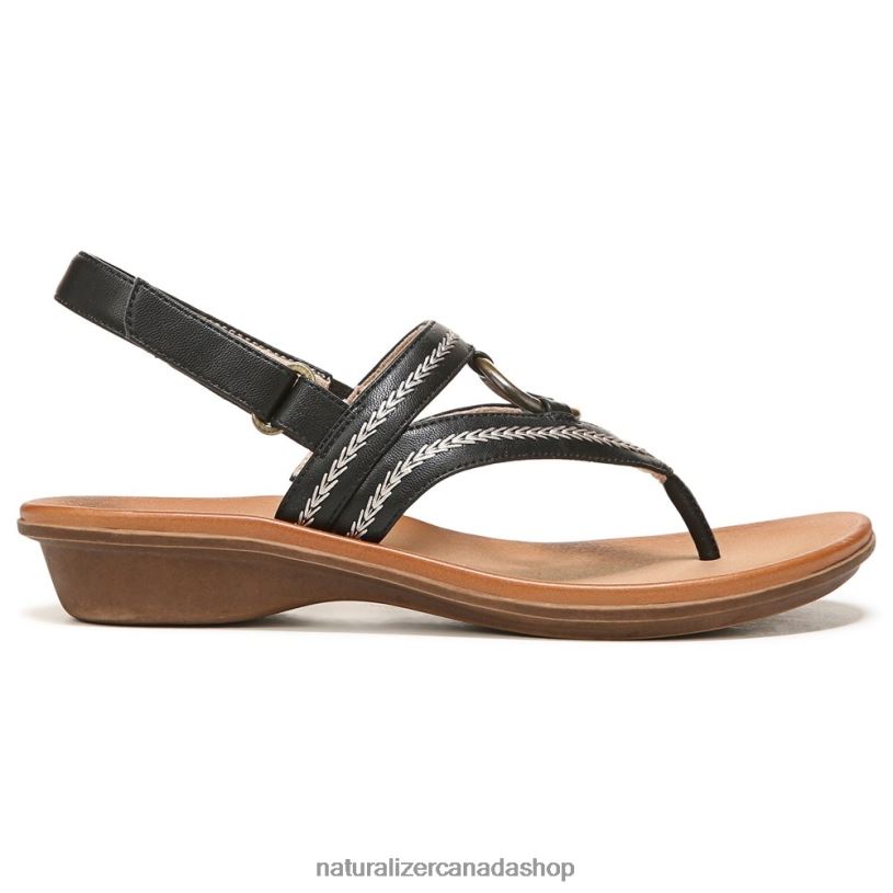 Sandals | CA Naturalizer Women Soul Sunny Sandal Black Smooth Synthetic 8LFNB555