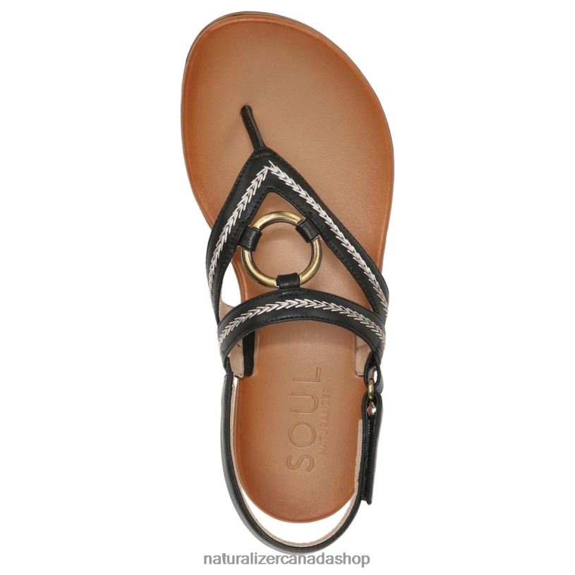 Sandals | CA Naturalizer Women Soul Sunny Sandal Black Smooth Synthetic 8LFNB555