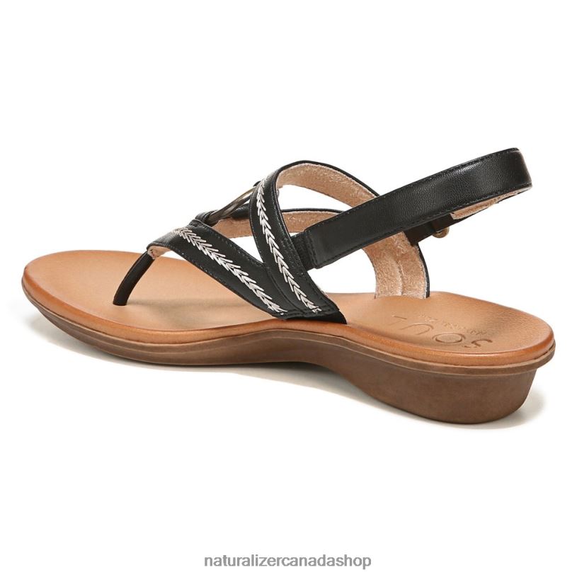 Sandals | CA Naturalizer Women Soul Sunny Sandal Black Smooth Synthetic 8LFNB555