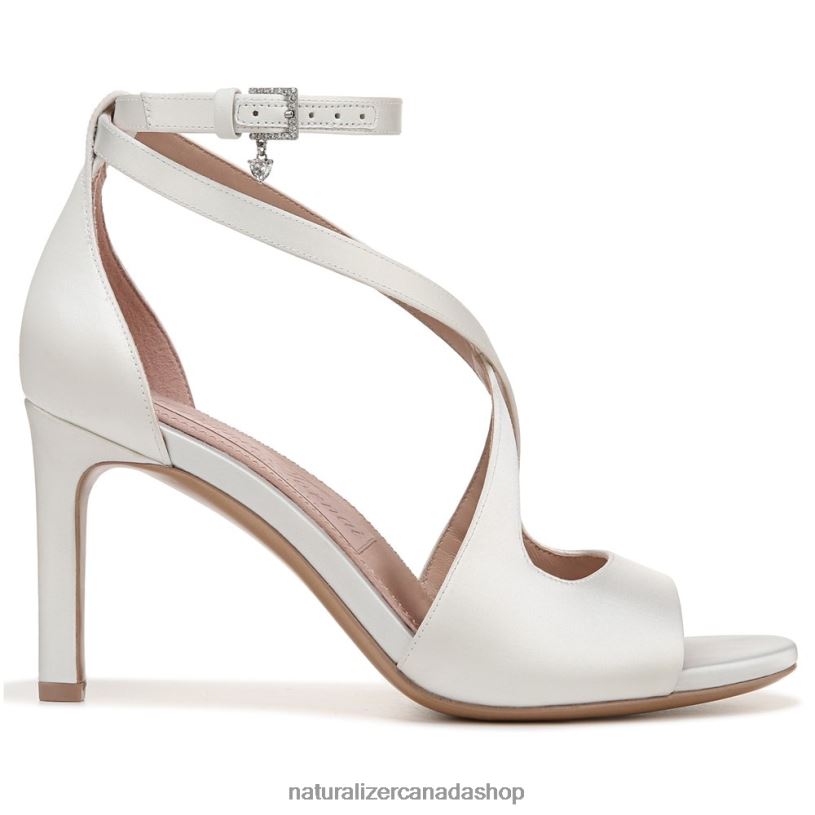 Sandals | CA Naturalizer Women Amor 2 Dress Sandal Silk White Fabric 8LFNB322