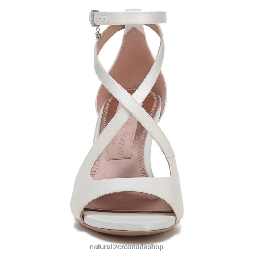 Sandals | CA Naturalizer Women Amor 2 Dress Sandal Silk White Fabric 8LFNB322