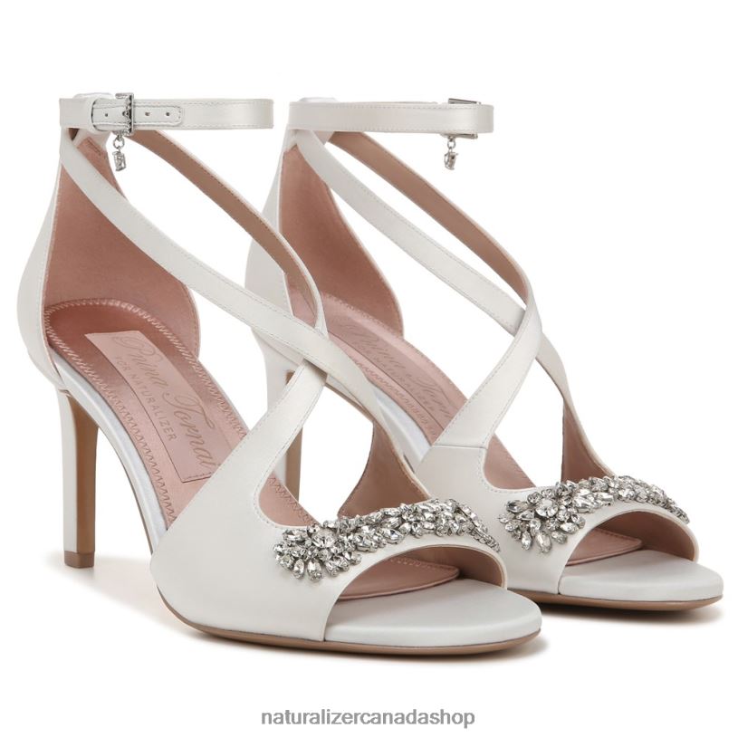 Sandals | CA Naturalizer Women Amor Dress Sandal Silk White Fabric 8LFNB299
