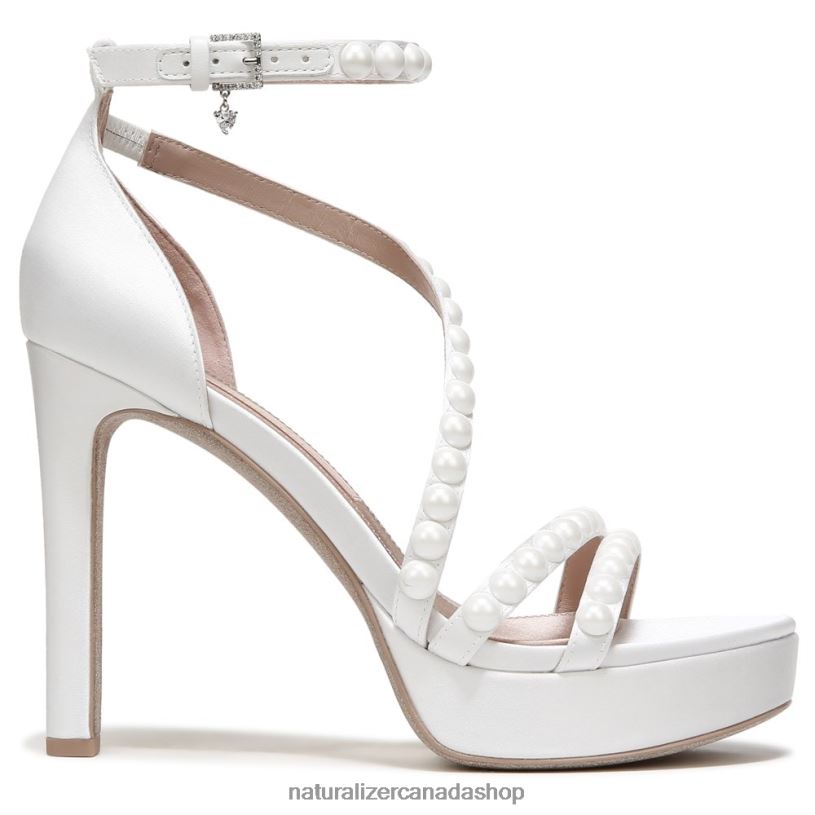 Sandals | CA Naturalizer Women Love Dress Sandal Silk White Fabric/Pearls 8LFNB309