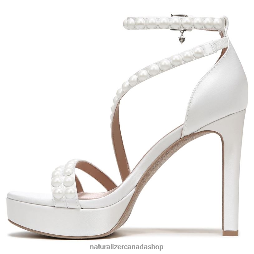 Sandals | CA Naturalizer Women Love Dress Sandal Silk White Fabric/Pearls 8LFNB309