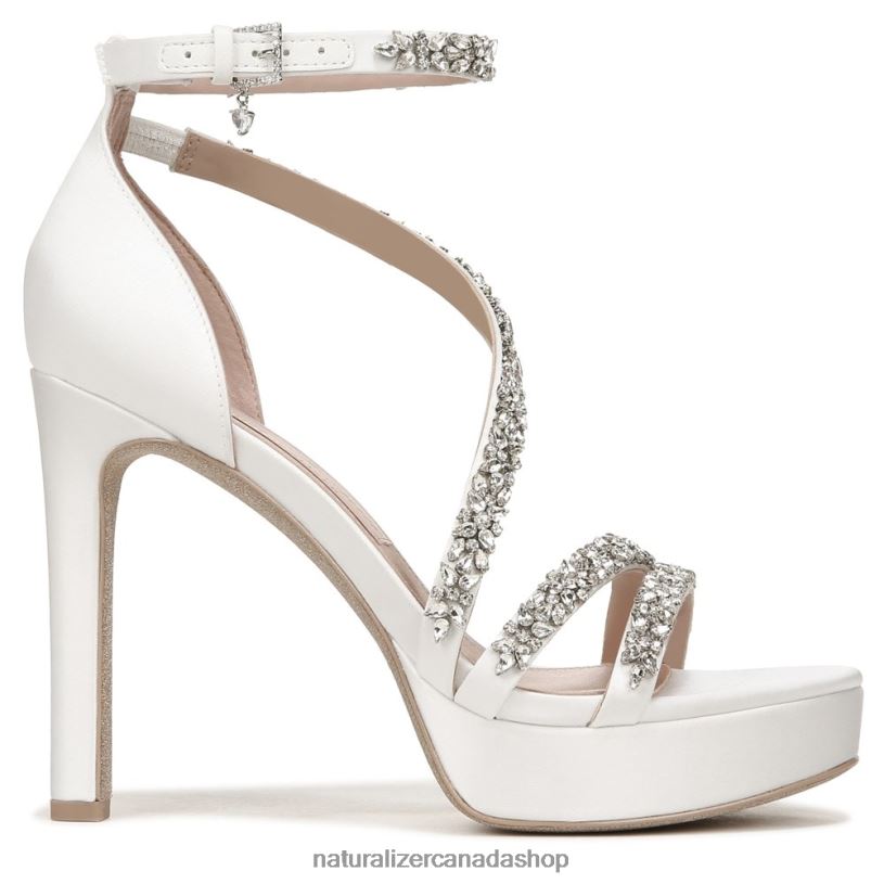 Sandals | CA Naturalizer Women Love Dress Sandal Silk White Fabric/Stones 8LFNB307