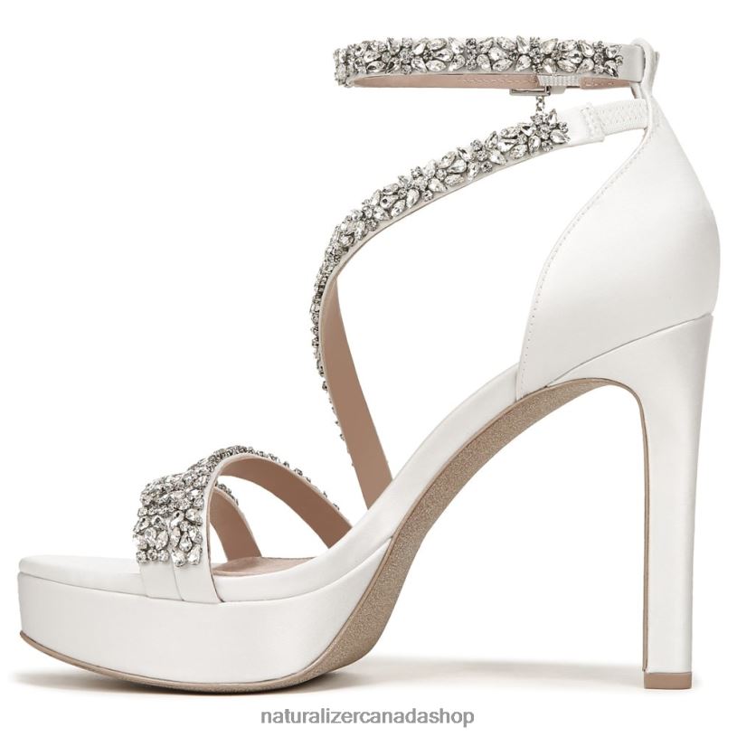 Sandals | CA Naturalizer Women Love Dress Sandal Silk White Fabric/Stones 8LFNB307