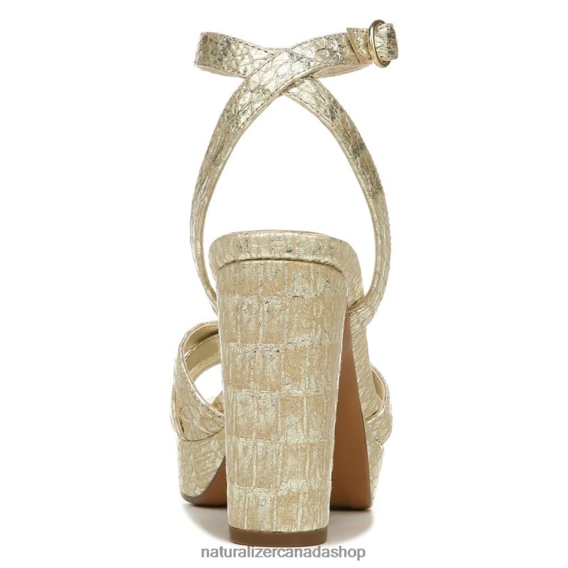 Sandals | CA Naturalizer Women Mallory Dress Sandal Gold Metallic Snake Leather 8LFNB494