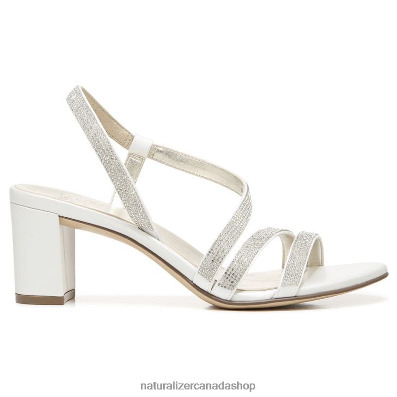 Sandals | CA Naturalizer Women Vanessa Dress Sandal White Satin Fabric 8LFNB27