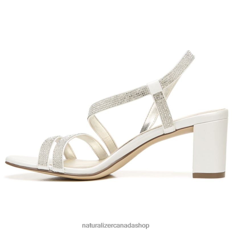 Sandals | CA Naturalizer Women Vanessa Dress Sandal White Satin Fabric 8LFNB27