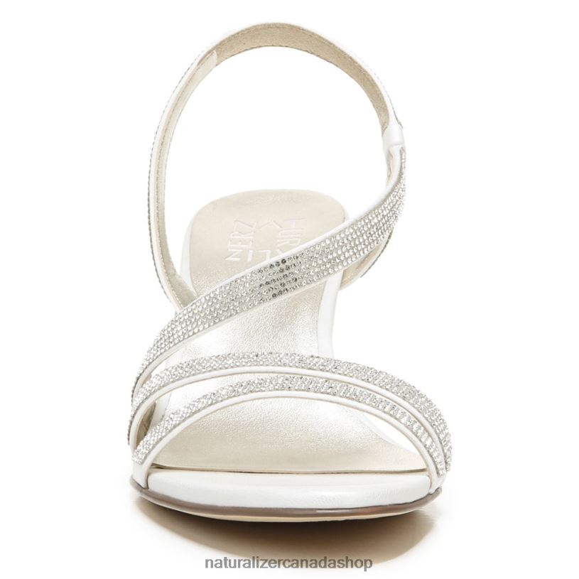 Sandals | CA Naturalizer Women Vanessa Dress Sandal White Satin Fabric 8LFNB27