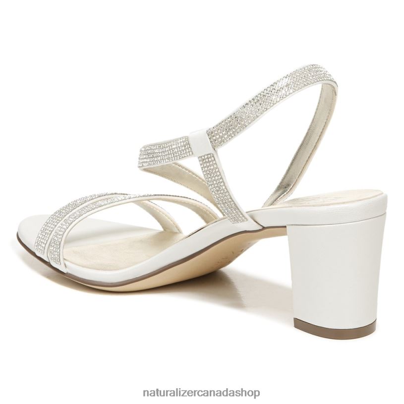 Sandals | CA Naturalizer Women Vanessa Dress Sandal White Satin Fabric 8LFNB27