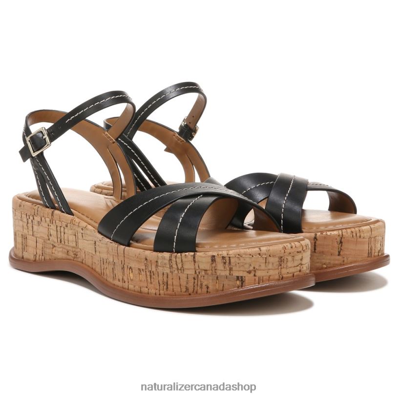 Sandals | CA Naturalizer Women Rikki Sandal Black Leather 8LFNB613