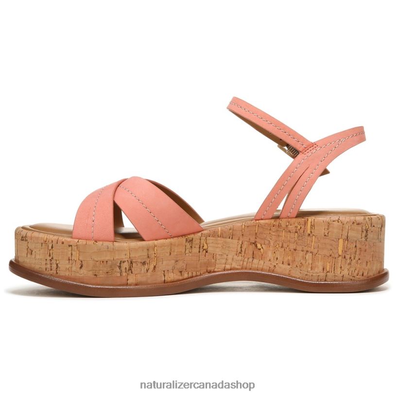 Sandals | CA Naturalizer Women Rikki Sandal Coral Peach Pink Leather 8LFNB614