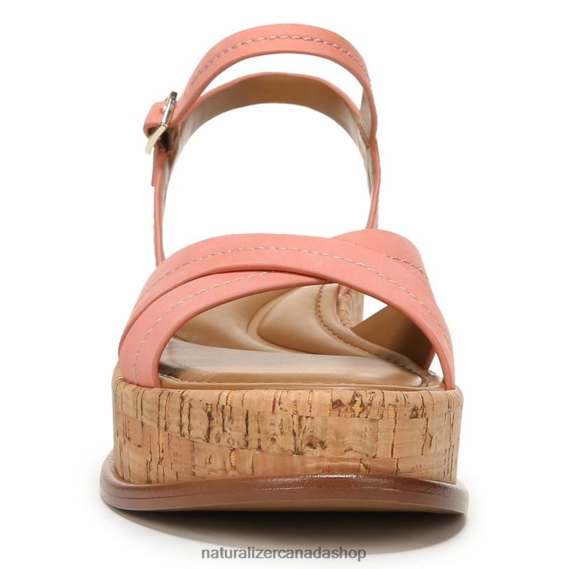 Sandals | CA Naturalizer Women Rikki Sandal Coral Peach Pink Leather 8LFNB614
