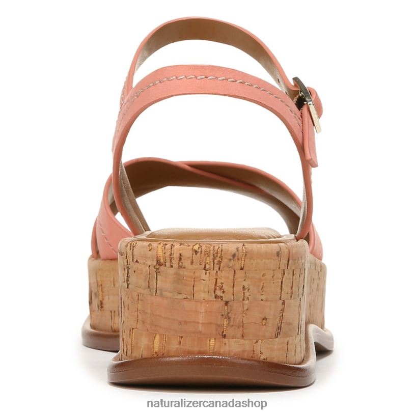 Sandals | CA Naturalizer Women Rikki Sandal Coral Peach Pink Leather 8LFNB614