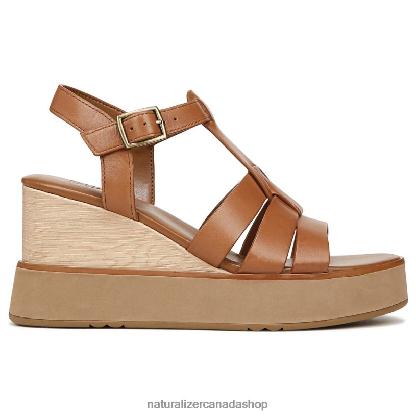 Sandals | CA Naturalizer Women Barrett Wedge Sandal English Tea Brown Leather 8LFNB361