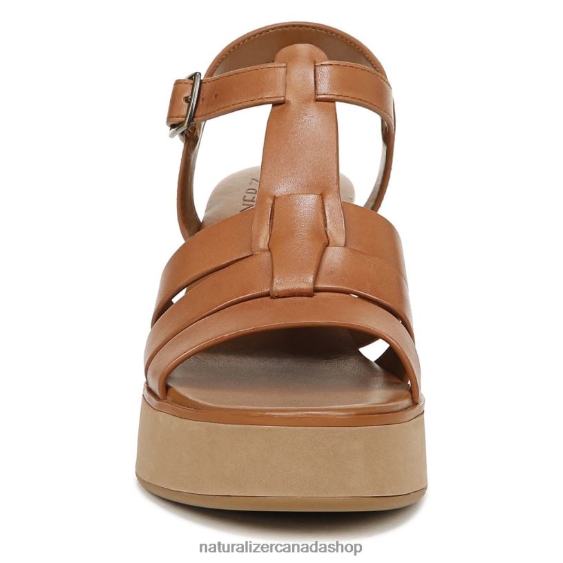 Sandals | CA Naturalizer Women Barrett Wedge Sandal English Tea Brown Leather 8LFNB361