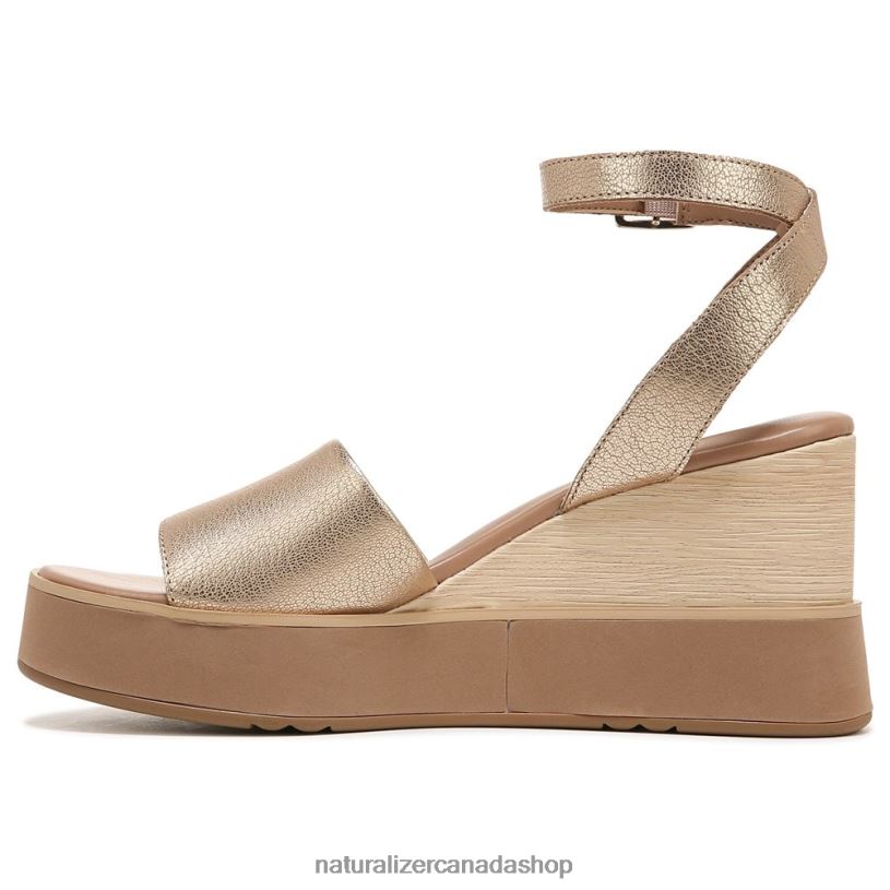 Sandals | CA Naturalizer Women Brynn Wedge Sandal Soft Gold Leather 8LFNB363