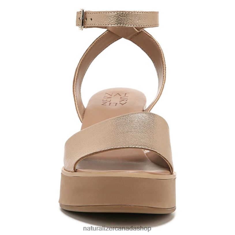Sandals | CA Naturalizer Women Brynn Wedge Sandal Soft Gold Leather 8LFNB363