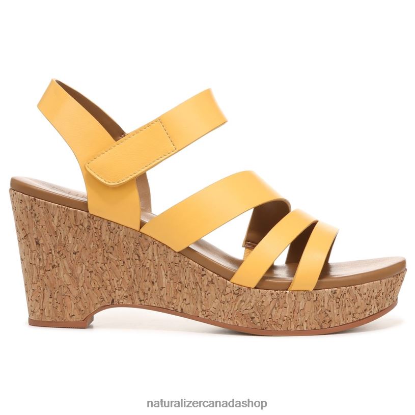 Sandals | CA Naturalizer Women Cynthia Wedge Sandal Daffodil Yellow Leather 8LFNB371
