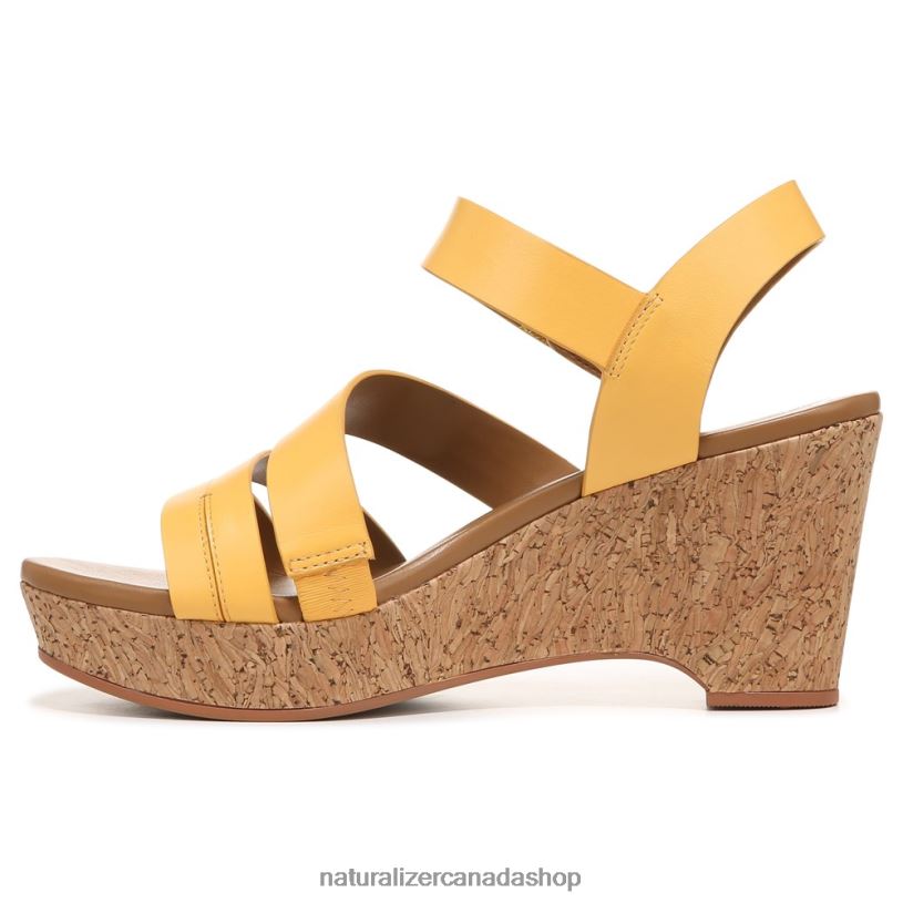 Sandals | CA Naturalizer Women Cynthia Wedge Sandal Daffodil Yellow Leather 8LFNB371