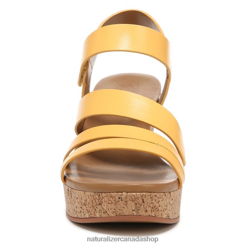 Sandals | CA Naturalizer Women Cynthia Wedge Sandal Daffodil Yellow Leather 8LFNB371