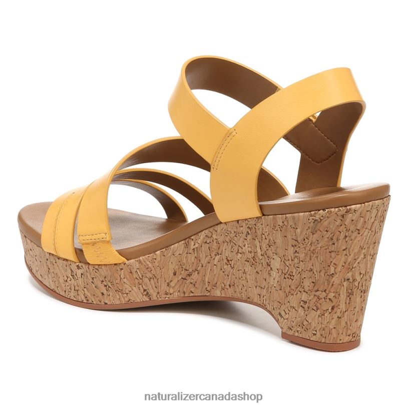 Sandals | CA Naturalizer Women Cynthia Wedge Sandal Daffodil Yellow Leather 8LFNB371