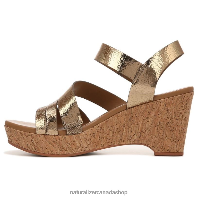 Sandals | CA Naturalizer Women Cynthia Wedge Sandal Light Bronze Leather 8LFNB372