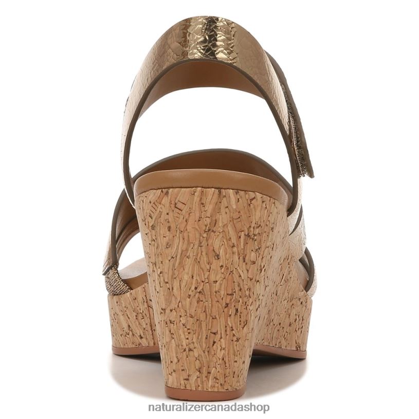Sandals | CA Naturalizer Women Cynthia Wedge Sandal Light Bronze Leather 8LFNB372