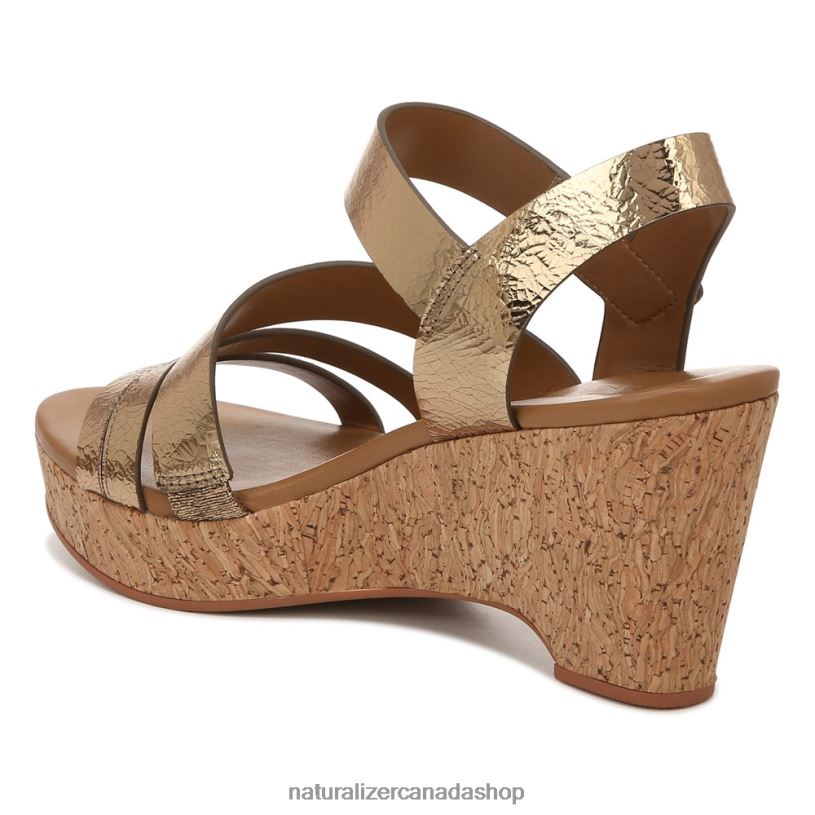 Sandals | CA Naturalizer Women Cynthia Wedge Sandal Light Bronze Leather 8LFNB372