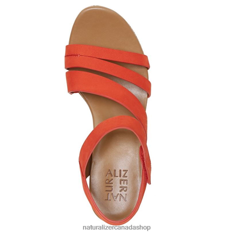 Sandals | CA Naturalizer Women Cynthia Wedge Sandal Melon Sorbet Leather 8LFNB370