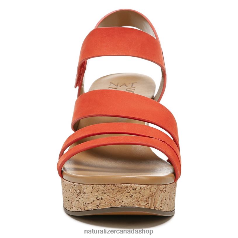 Sandals | CA Naturalizer Women Cynthia Wedge Sandal Melon Sorbet Leather 8LFNB370